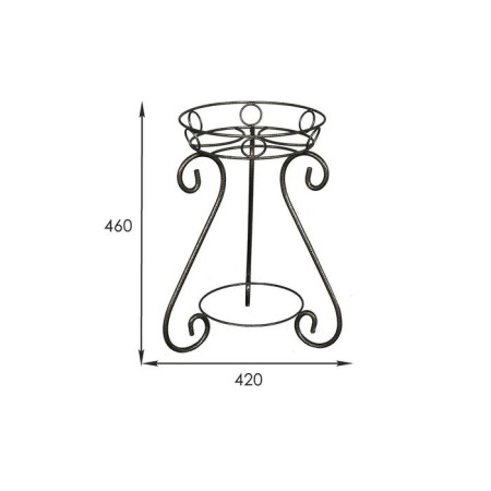Flowers stand "Lotus Small", D = 25 cm, Copper Antik color-3