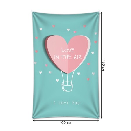Decorative panel with photo printing "Love in the air", vertical, size 100x150 cm-1