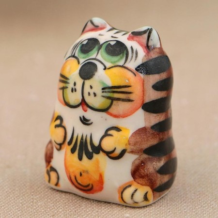 Souvenir "Satisfied Cat", 3 cm, color, gzhel.-7