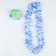 Hawaii set clip with a blue flower, wreath