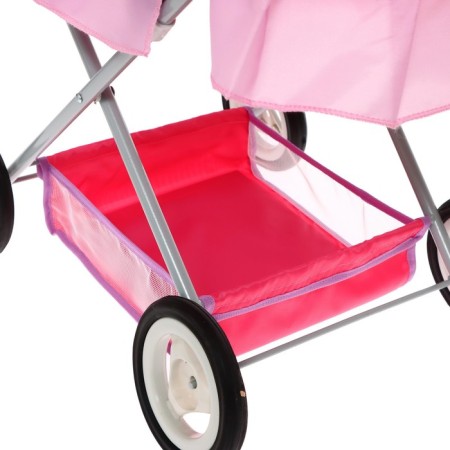 Puppet stroller No. 11, pink color with lilac-6