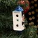 Christmas tree toy "candy winter night blue", author’s painting, 10 cm, porcelain