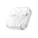 Hoco M1 Max headphones, wired, inserts, microphone on Bluetooth 5.0, Lightning, 1.2 m, white