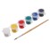 Fabric paint, set of 6 colors x 5 ml, ray, water -based acrylic, with a brush