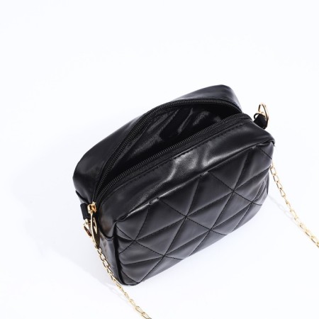 Bag Cross-Bodi with a zipper, black color-7