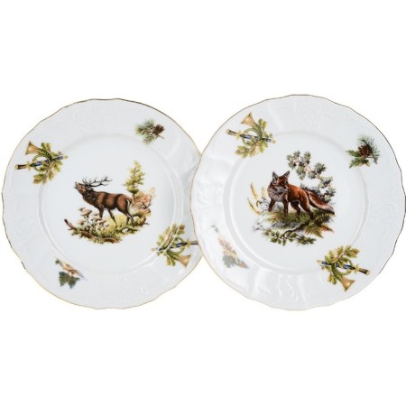 Dining Service 6/25 BERNADOTTE, Decor "Hunting Stories", 25 items-6