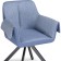 Chair on the metal frame Caita metal/fabric, black/blue 66x53x86 cm
