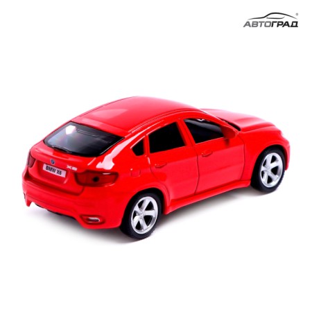 Metal machine BMW X6, 1:43, red color-3