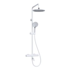The shower system Wasserkraft A188.067.058.wm Thermo, tropical shower, thermostat, white