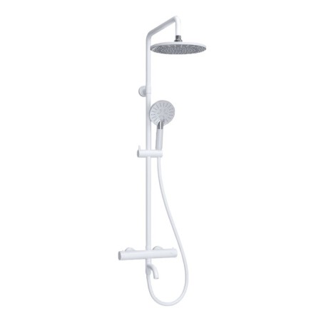 The shower system Wasserkraft A188.067.058.wm Thermo, tropical shower, thermostat, white