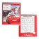 Notebook in a slanting ruler of 12 sheets, 5 types of mix, covered cardboard, cars