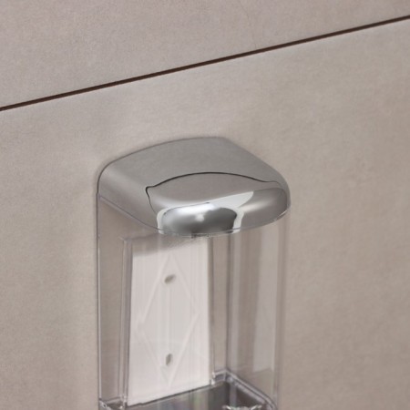 Mechanical dispenser for antiseptic and liquid soap, 500 ml, silver color-1