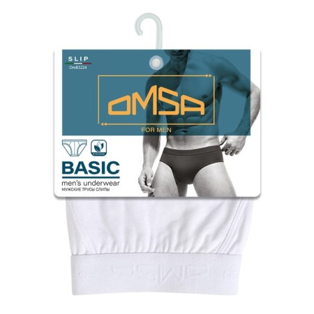 Panties Slips men's Omsa 3224, size 52, Bianco color-2