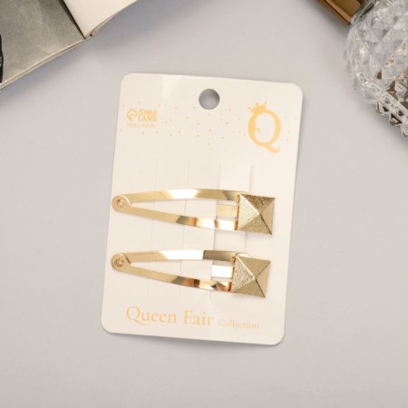 Invisibility for hair "Amanda" (set 2 pcs) cube, 6.5 cm, gold-2