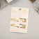 Invisibility for hair "Amanda" (set 2 pcs) cube, 6.5 cm, gold