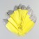 A set of goose feathers 15-20 cm, 10 pcs, yellow with silver crumb
