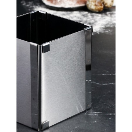 Baking form with “square” size adjustment, h -12 cm, 10x10 - 18x18 cm-3