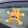 Auto -toe "Do not wake up a beast in me", a cat, on suction cups