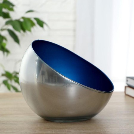 Vase "Silver/Cobalt" D-19CM H-17CM