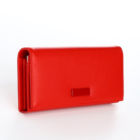Women's wallet on magnets, red color
