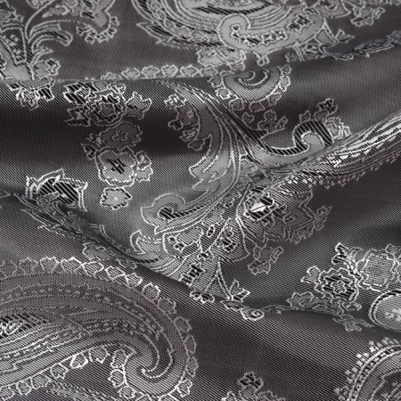 Lining fabric "cucumbers", 100 % polyester, 1 × 1.4 m, color gray color