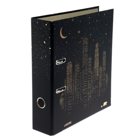 A4, 75 mm, DEVENTE NIGHT CITY, laminated cardboard, piercing folder.-2