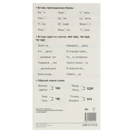 Set of cheat sheets "We write correctly 1-4 class" 10.9 x 20.2 cm-10