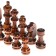 Chess figures, wood, king H-5.5 cm, pawn H-2.8 cm, mix