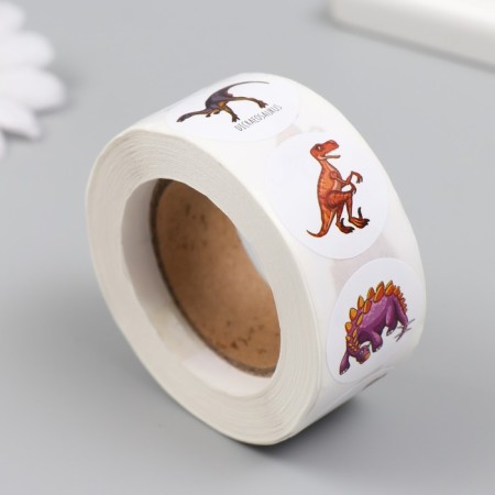 Stick Paper "Dinosaurs" d = 2.5 cm 500 pcs in the roll-1