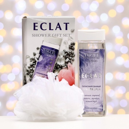 Gift set Eclat Woman: shower gel, 250 ml+ washcloth mix