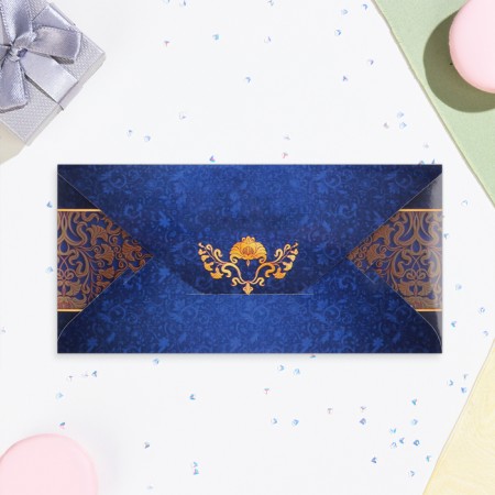 Money envelope "Universal" glitter, patterns, 8x17 cm-2