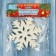 Christmas tree decoration "Snowflake Lux" (set 3 pcs) 10x10 cm, white