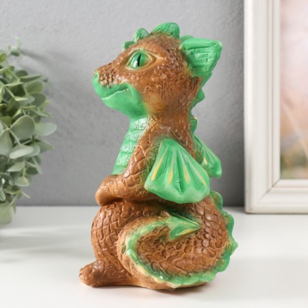 Figure "Dragon" 18x10x10 cm, green-brown-4