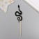 Decor for creativity "Black Snake" 12.5 cm (set 6 pcs)