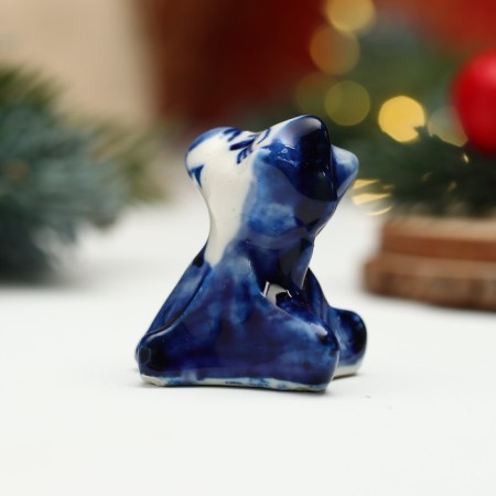 Souvenir "Dragon 2024", Gzhel, Red, Christmas tree suspension-3