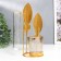 Summary Metal, glass for 1 candle with a vase "Golden feathers" D-5 cm, 7.5x14x19.6 cm