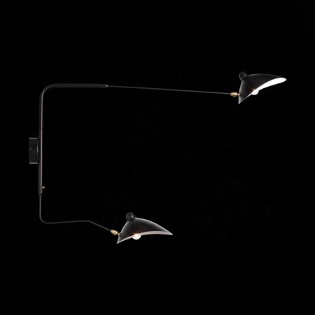 Wall lamp ST LUCE. SL305.401.02. SPRUZZO. 2x60 watts, e27, 18x75 cm, black color-6