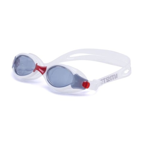 ATEMI B504 swimming glasses, silicone, white/red color