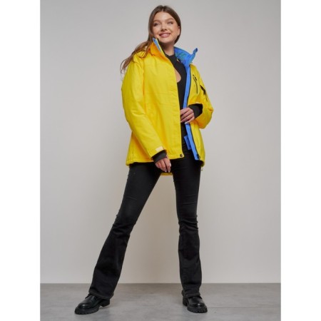 Ski jacket female, size 46, yellow color-20
