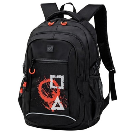 Brauberg Content's backpack universal, 3 departments, a reflective print, "Figures", 47x33x18 cm, 270765