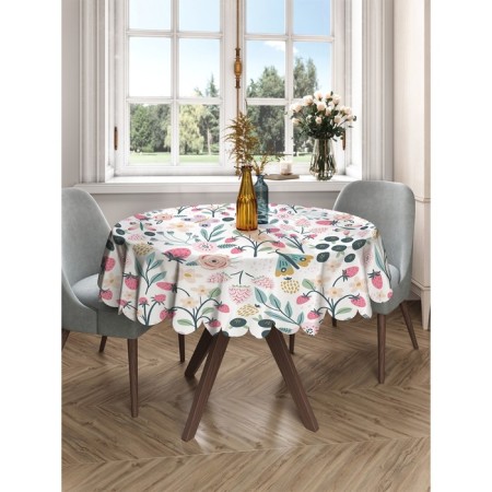 The tablecloth “Oution”, round, Saten, d = 150 cm on the table-1