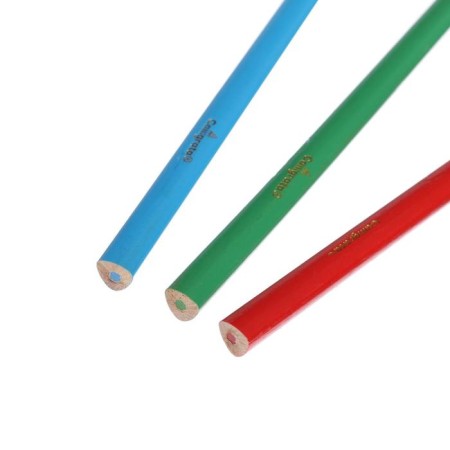 Pencils colored 12 colors, wooden, triangular body, in a cardboard box-4