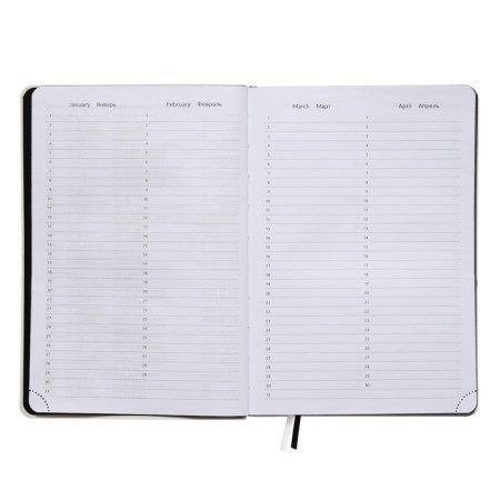 Leduced Diary A5, 160 sheets, Devente.tropicana, Soft Cover made of artificial leather, black cut, stamping foil, block 70 g/m2-6