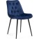 Chair on the Grass -Karkas Goyar Metal/velor, Black/Blue 51x61x82 cm