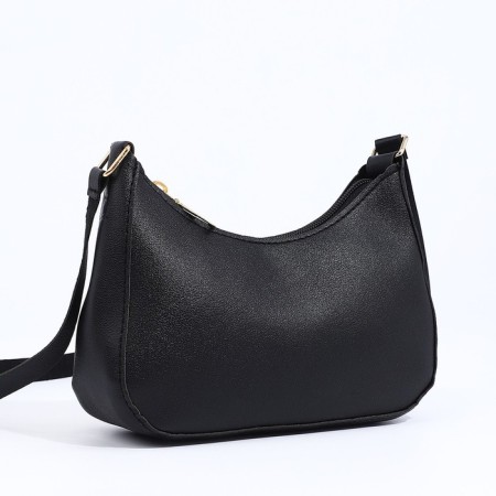 Bag-baget with a zipper, black color-2