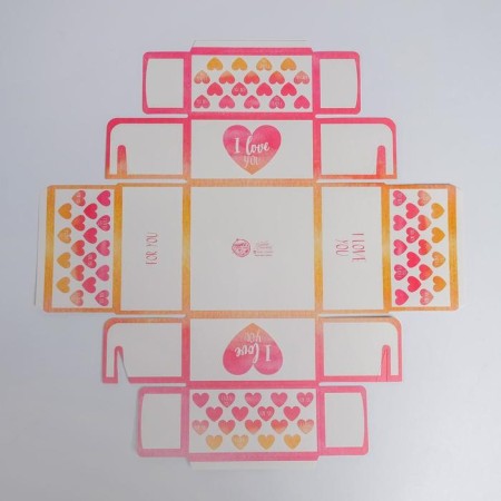 Bearbox under the gentor with PVC lid, confectionery packaging "I love you", 12 x 6 x 11.5 cm-3