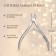 Manicure nippers for cuticles, double spring, 9.5 cm, blade length - 8 mm, in a case, silver color