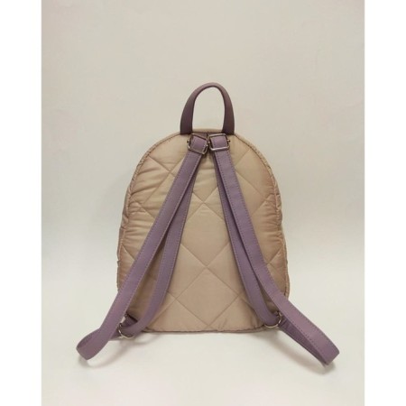 Backpack Nino Latte quilted fabric-2
