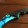 Souvenir weapons made of wood "Cerambit, emerald waves"