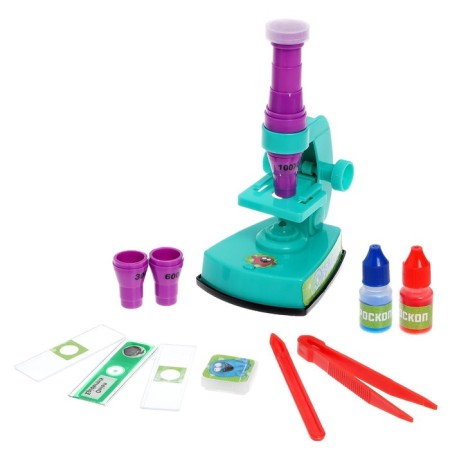 Microscope "Eurysics" with light effects and interchangeable lenses-3